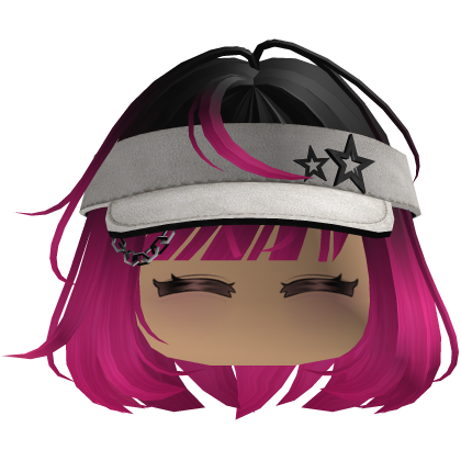Cute emo y2k hair fluffy (pink)