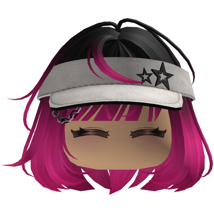 Cute emo y2k hair fluffy (pink)