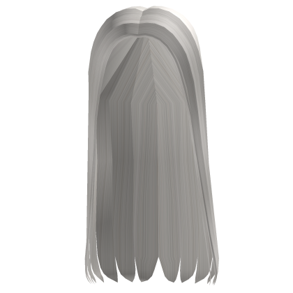 White Basic Middle Part Straight Hair Roblox item