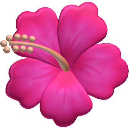 Hot Pink Kawaii Tropical Hibiscus Flower Hair Clip