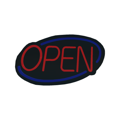 Open Sign Decoration "Interesting Effects"