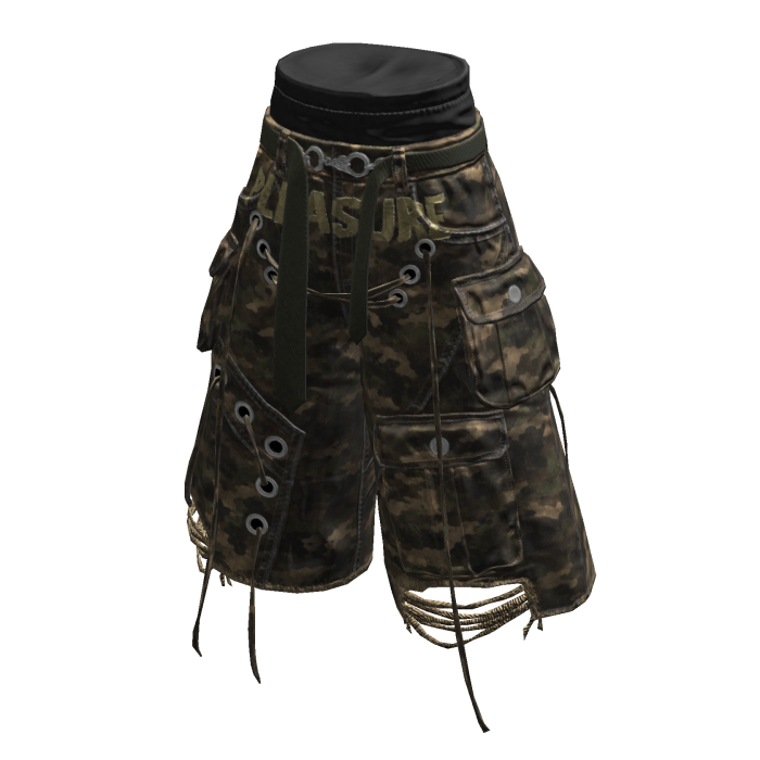 Saggy Jorts Ripped Green Camo PLS