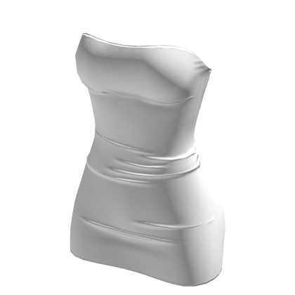 ♔ White Latex Tight Mini Dress thumbnail