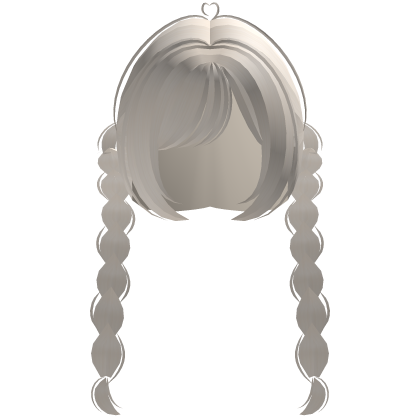 cute back double doll braids in blonde Roblox item