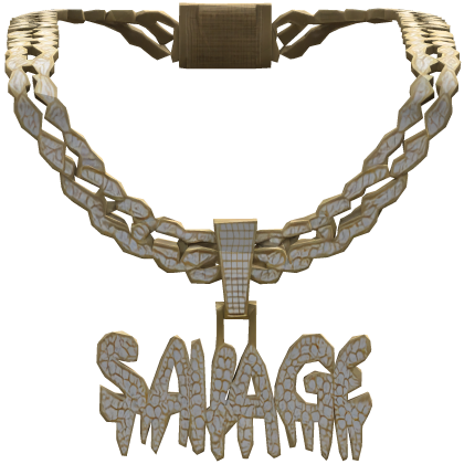 Gold SAVAGE Trendy Iced Out Chain 3.0 Roblox item