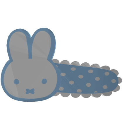 Miffy Hairclip Blue Polkadot