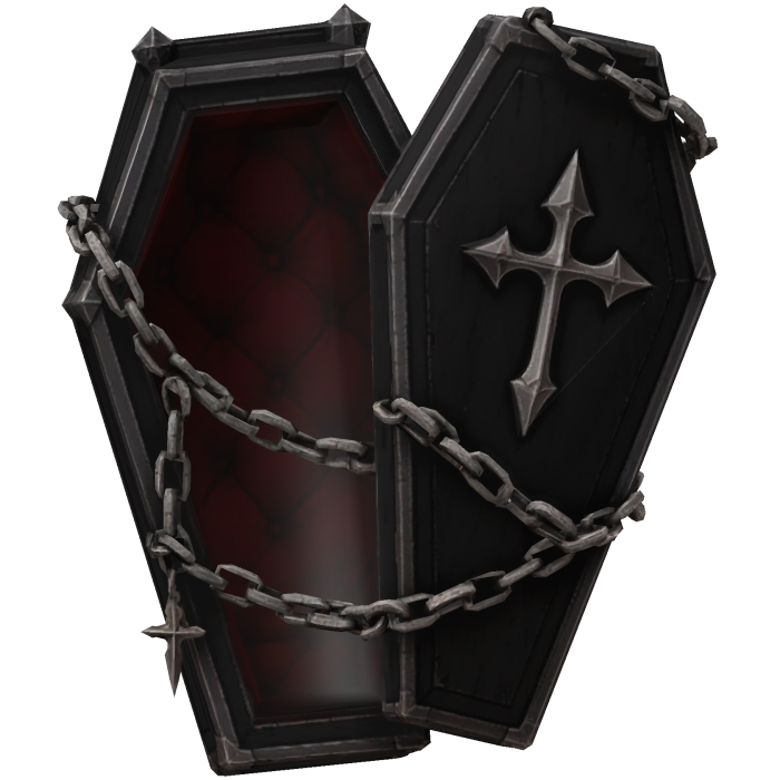Red Halloween Coffin