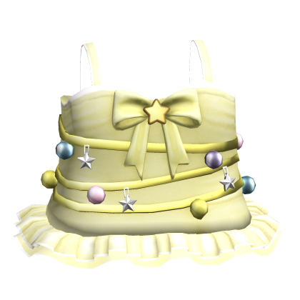 Cute Christmas Tree Dress Yellow