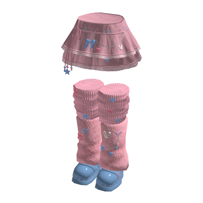 Pink Skirt with Boots