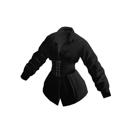 Noir Gothic Corset Blouse black Roblox catalog item