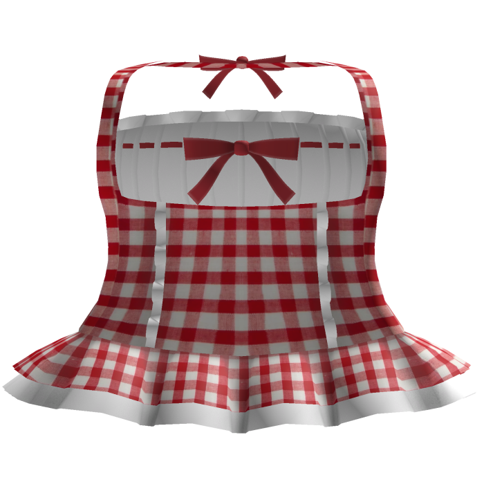 cute red plaid halter bow doll dress