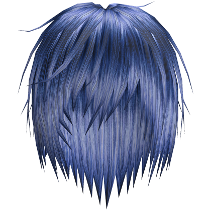 Blue Vkei Messy Emo Punk Hair