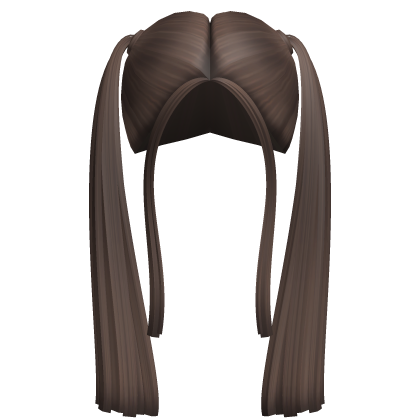 -',ৎ High Long Blunt Pigtails in Light Brown