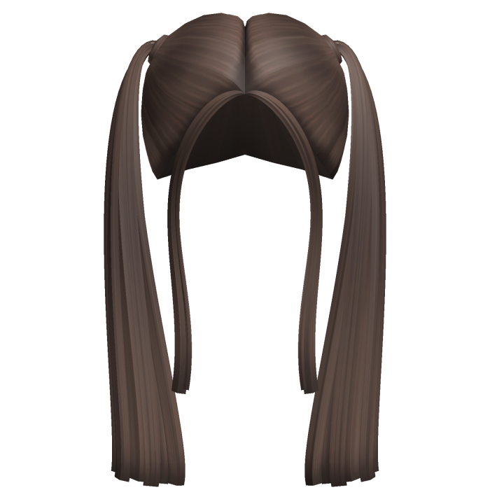 -',ৎ High Long Blunt Pigtails in Light Brown