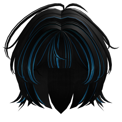Black and Blue Fluffy Layered Bob Roblox item