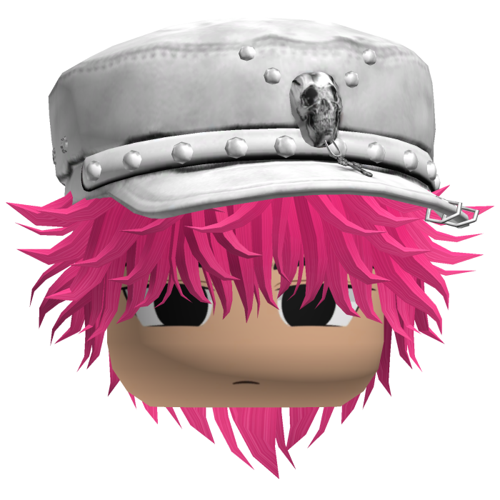 Fluffy Emo White Beret Y2K Boy Hair (Pink)