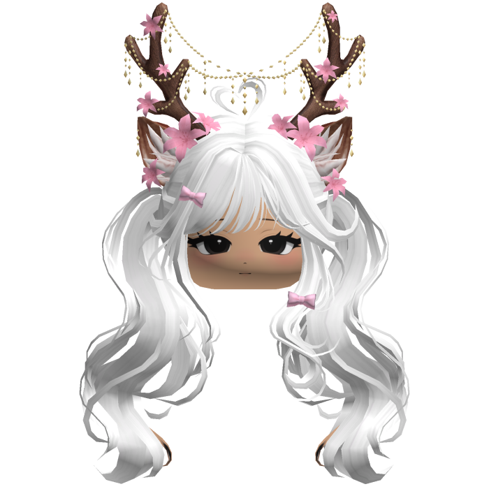 Ethereal Christmas Fairy Fawn Pigtails w/ Antlers