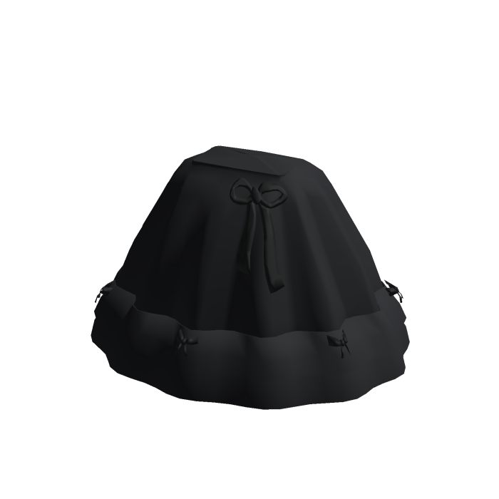 Midnight Gothic Bow Ruffle Skirt