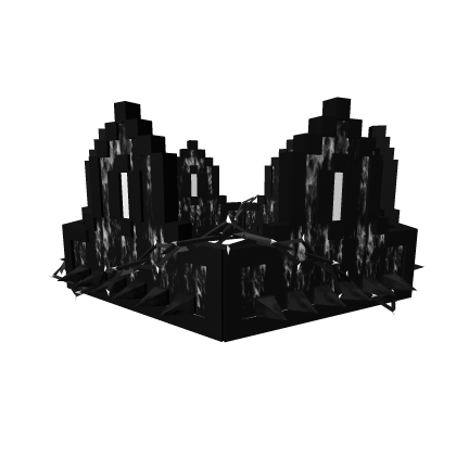 Black Splatter Gothic Thorned Chained 8-Bit Crown
