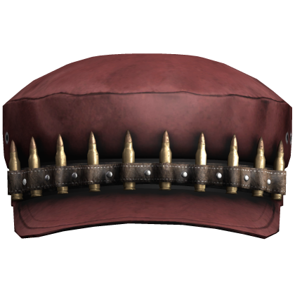 Red Bullet Strap Beret Cap Roblox item