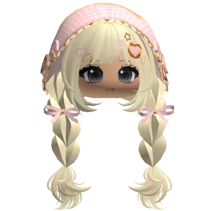 Yellow Igari Braids W/ Neapolitan Bonnet (Face) Roblox item