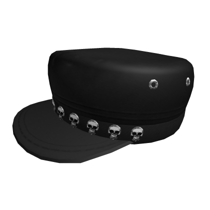 Emo edgy grunge skull black beret