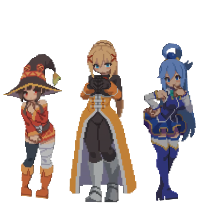 Konosuba 8Bit Anime Girls