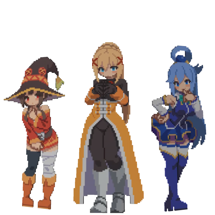 Konosuba 8Bit Anime Girls