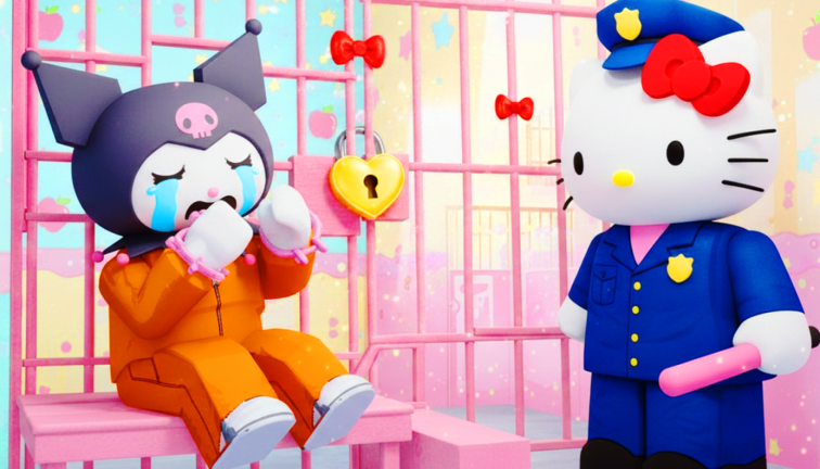 HELLO KITTY'S PRISON RUN OBBY screenshot 3