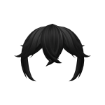 Crossed Over Anime Bangs (Black)