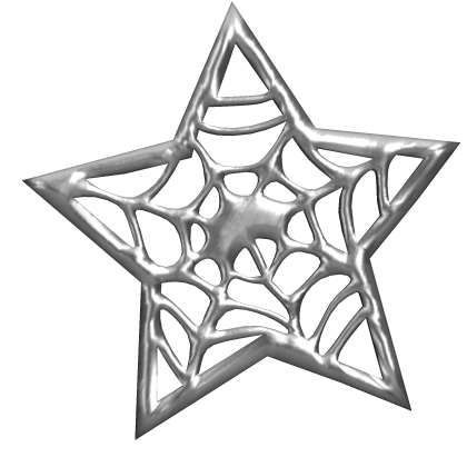 Silver Star Spiderweb Hairclip