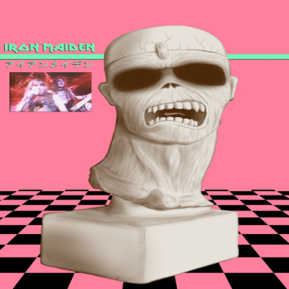 Iron Maiden Vaporwave Poster REMASTERED Roblox decal