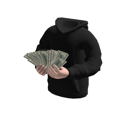 Black money spread hoodie