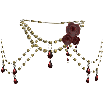 Yellow Body Front Jewelry w Red Roses 3.0 Roblox item