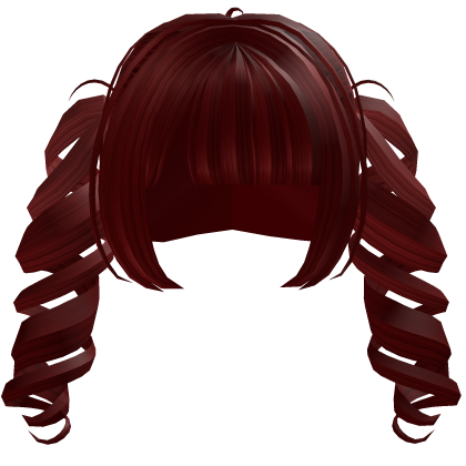 sweet adorable doll curly pigtails hair [red] Roblox item