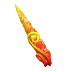 Mystical Floating Fire Gem Diamond Unicorn Horn
