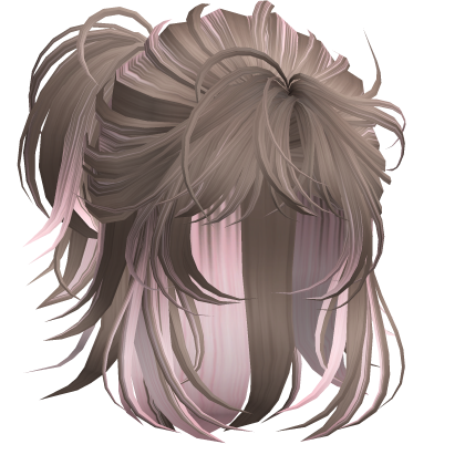 Anime Androg Wolfcut Ponytail Grey&Black