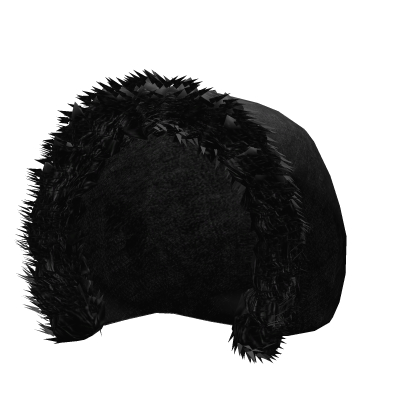 Black Y2K Fur Lined Winter Hood