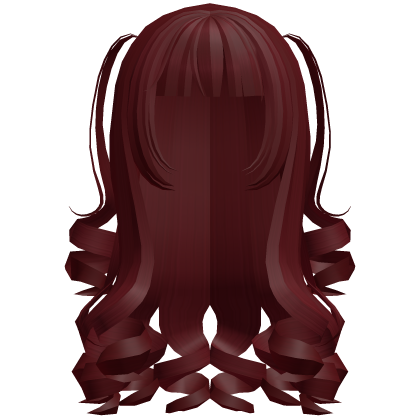 Dolly Coquette Curled Pigtails (Red) Roblox item