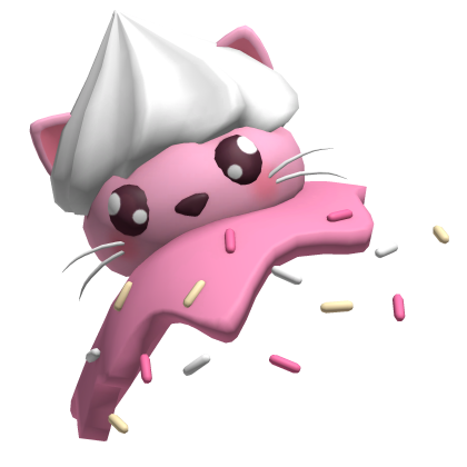 kawii pink ice cream sprinkles cat