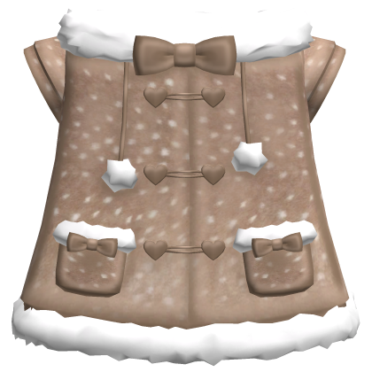 ♡꒱ adorable cute brown fawn winter fur coat