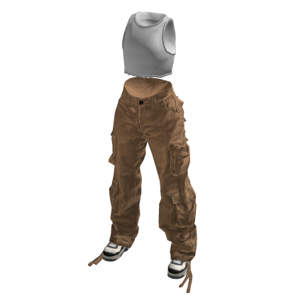 BB Khaki Urban Baggy Cargos Full Outfit thumbnail
