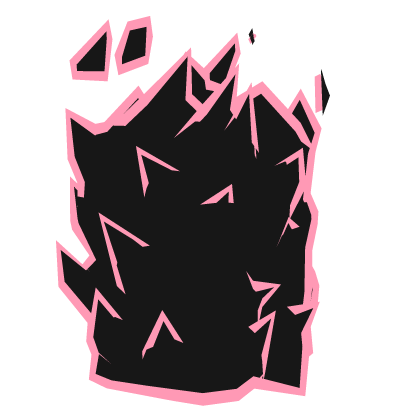 Pink Outline Flaming Left Arm