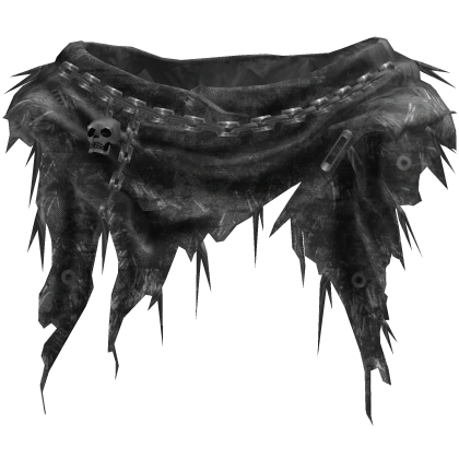 Emo Goth Skull Distressed Torn Scarf Black | Roblox Item - Rolimon's