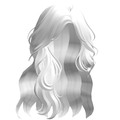 White Soft Wavy Flowy Girl Hair 48. Roblox item