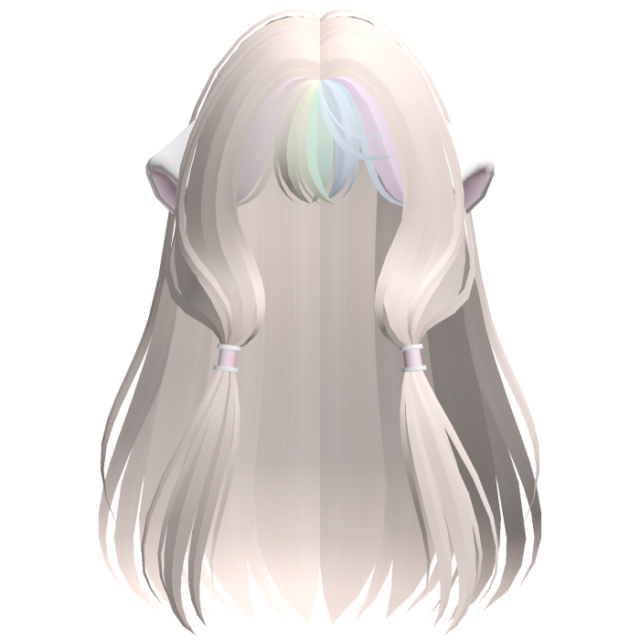 ♡ cutesy chobits chii anime hair in rainbow blonde