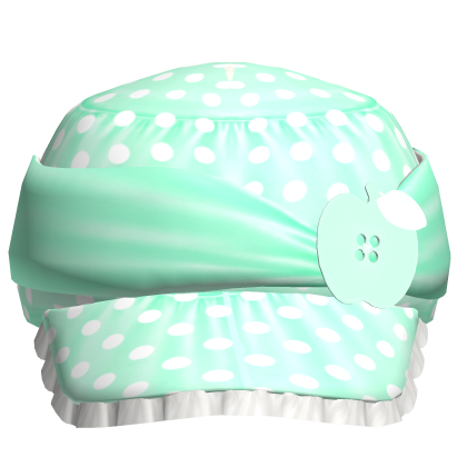 Cute 2000s Polka Dot Mint Gyaru Apple Button