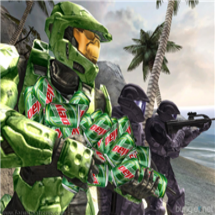 Halo Mountain dew gun! FUNNY Roblox decal