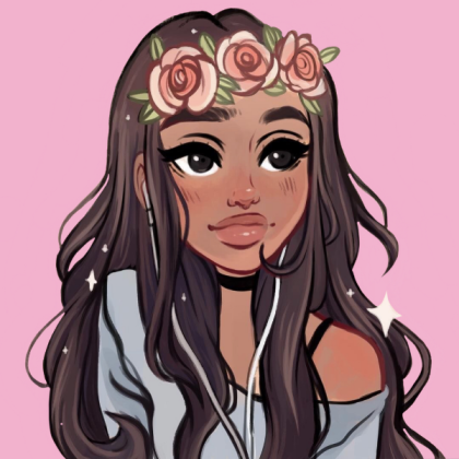 Snazzy girl with pink background Roblox decal