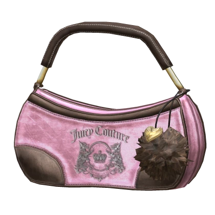 Y2K Juicy Velvet Couture Bag in Pink & Brown | Roblox Item